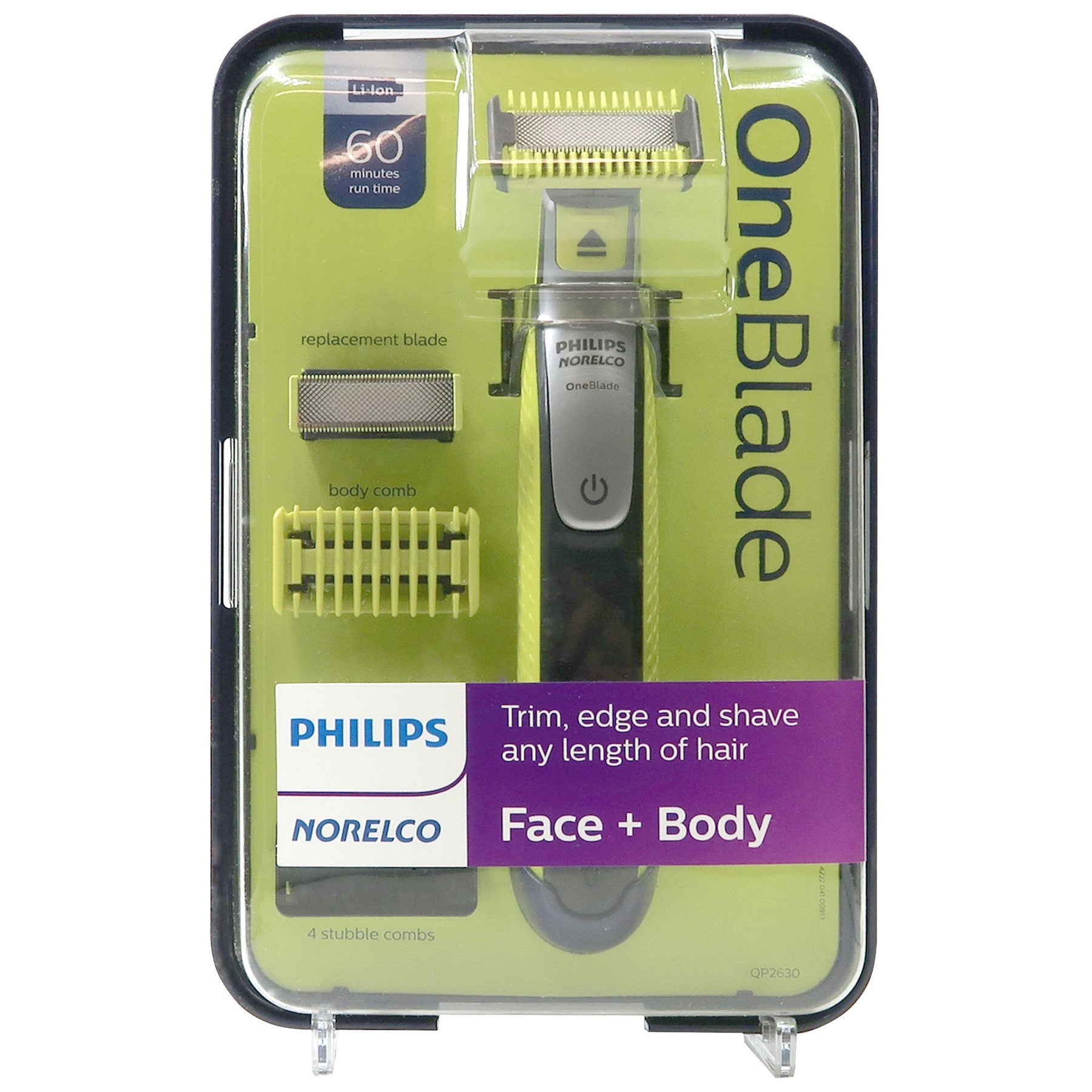 Philips Norelco OneBlade Face + Body hybrid electric trimmer and Replacement Blade